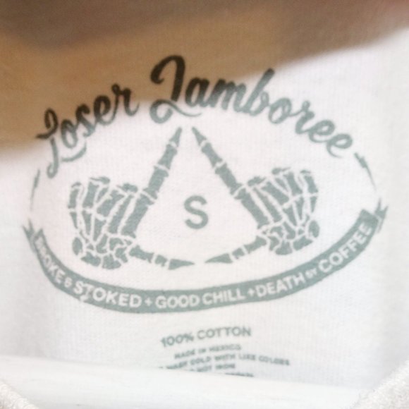 White Pizza Skeleton T-Shirt - Picture 4 of 4